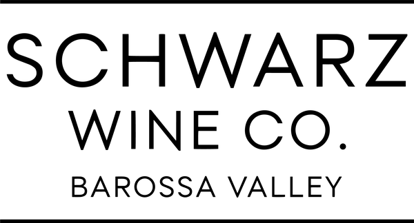 Schwarz Wine Co logo: SCHWARZ WINE CO. BAROSSA VALLEY between two black rules
