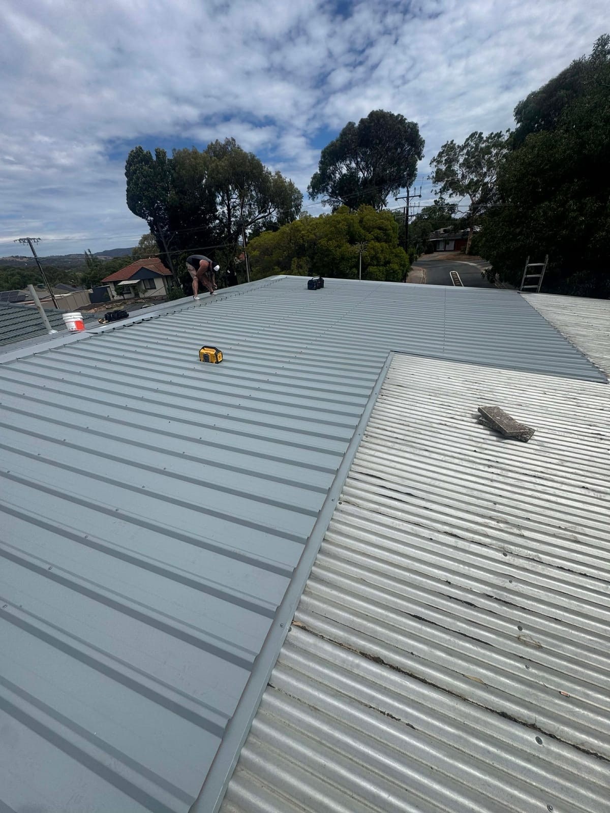 A new metal roof by A1 Roofing.