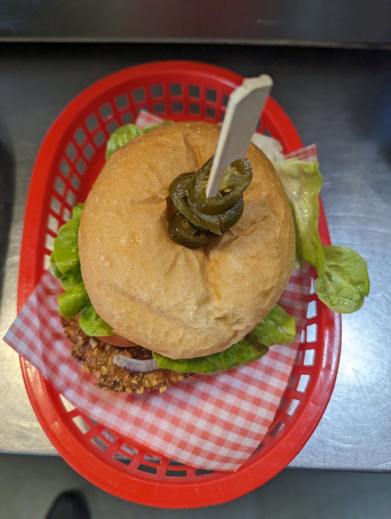A burger from Barossa 50’s Diner.