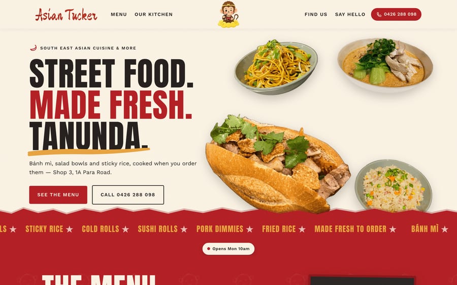 Asian Tucker website by JB Digital Barossa