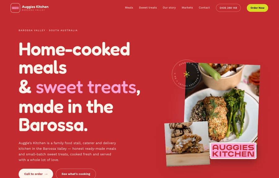 Auggie's Kitchen website by JB Digital Barossa