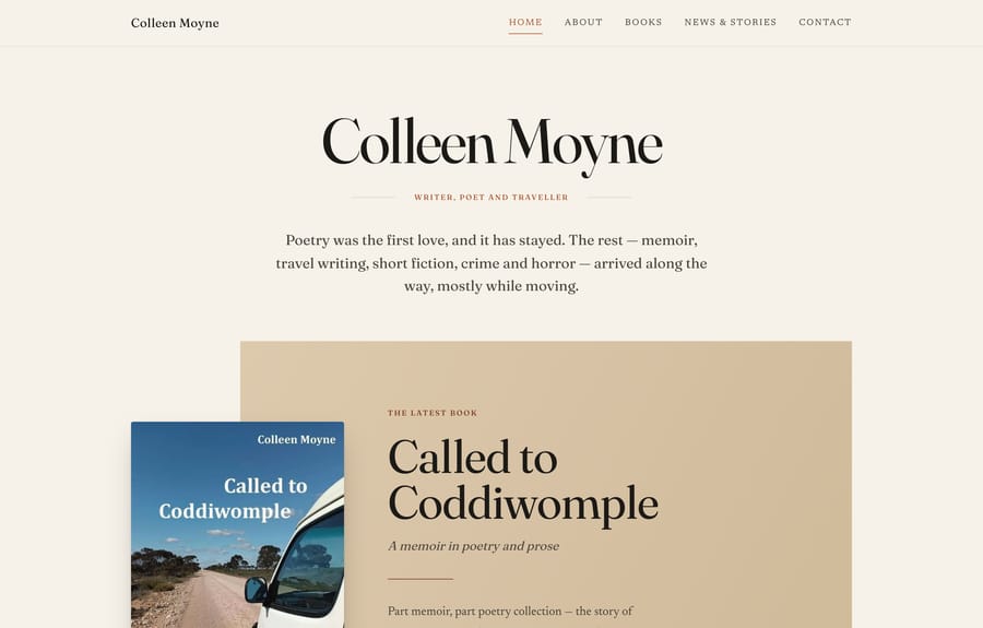 Colleen Moyne website built by JB Digital Barossa