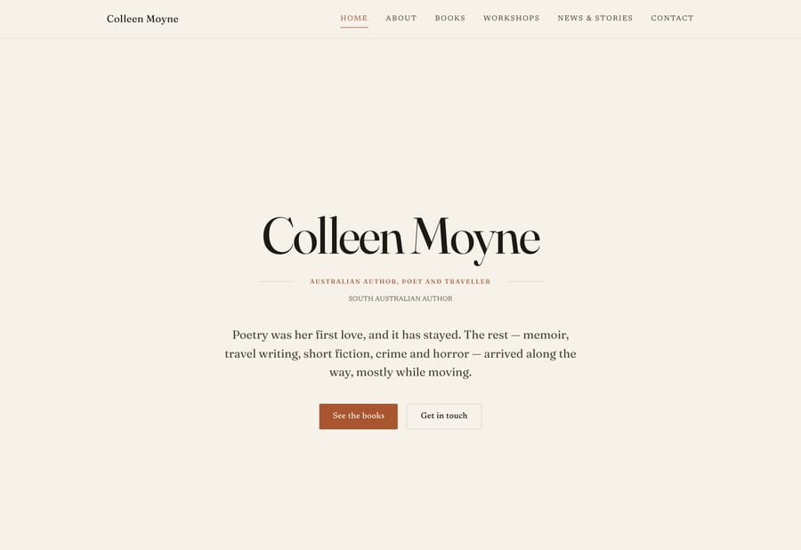 Colleen Moyne website built by JB Digital Barossa