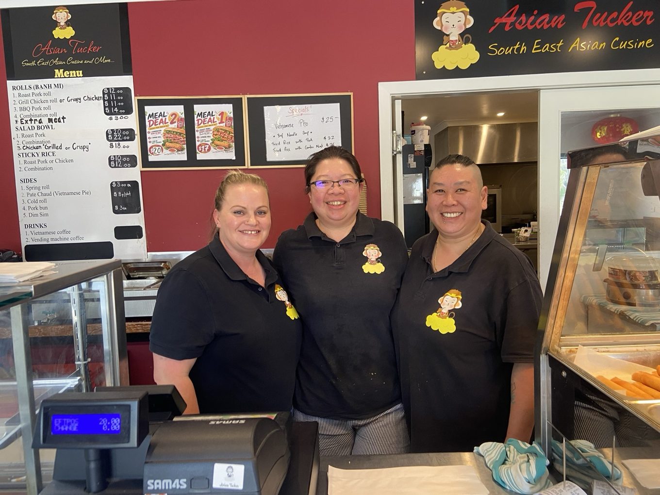 The Asian Tucker team behind their counter in Tanunda