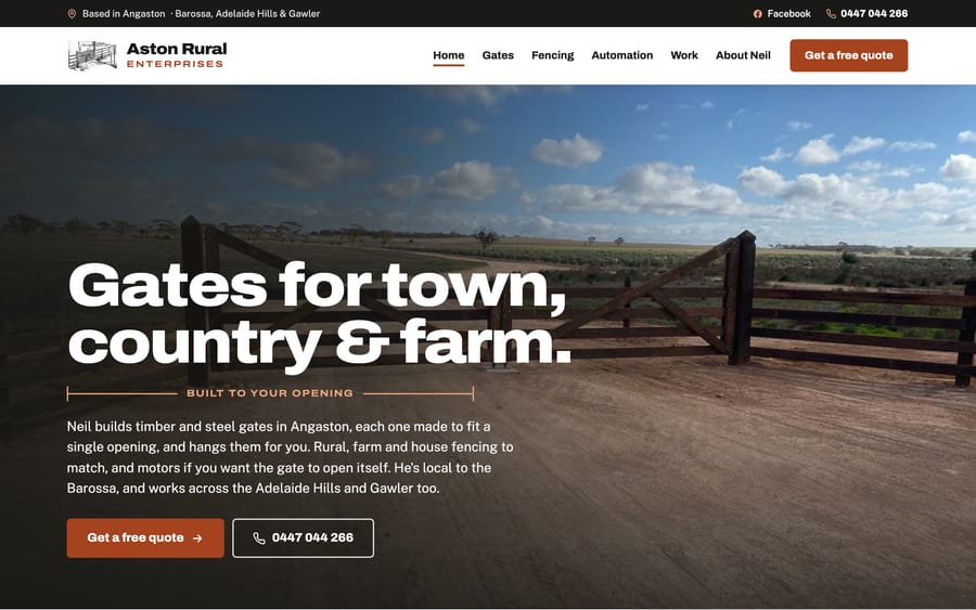 Aston Rural Enterprises — The live site