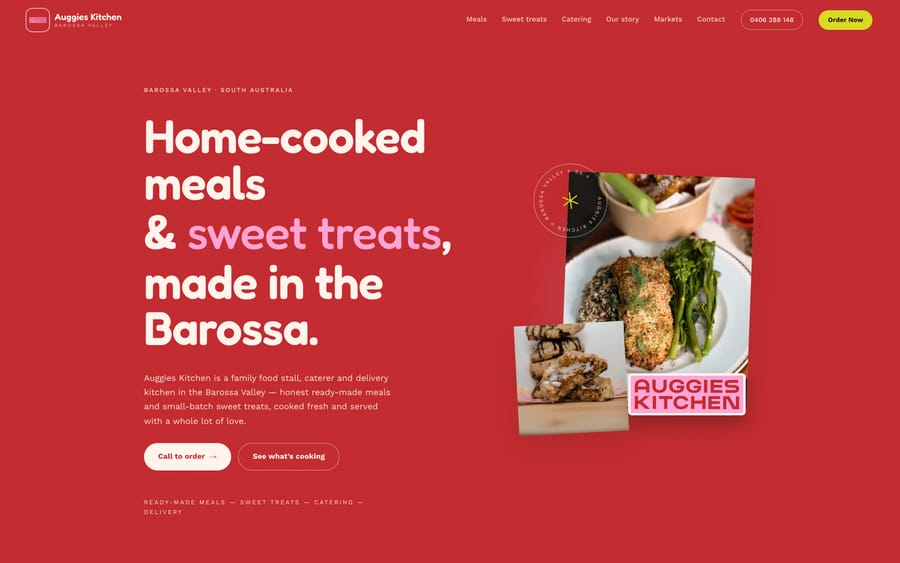 Auggie's Kitchen — The live site