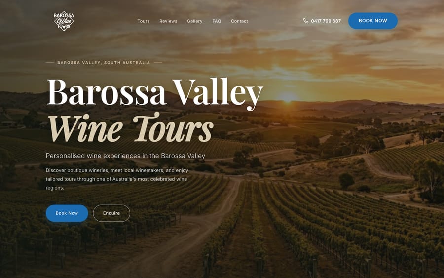 Barossa Wine Tours — After — the rebuild