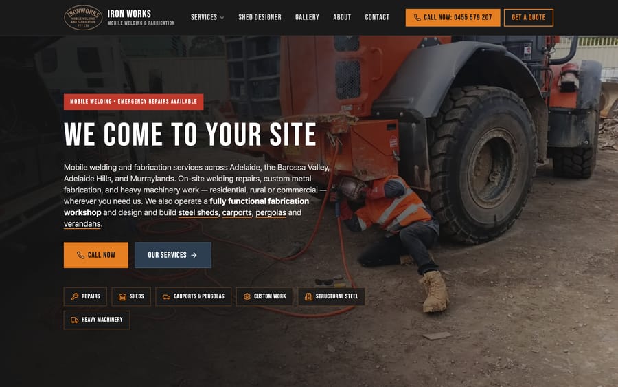 Ironworks Mobile Welding — The live site