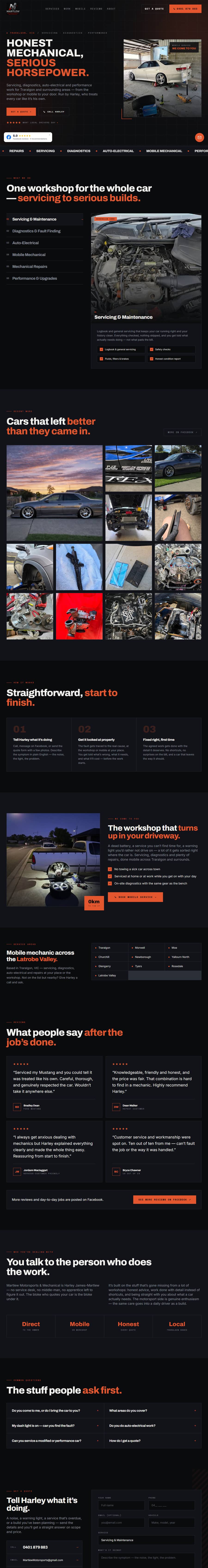 The full Martlew Motorsports website, designed and built by JB Digital.