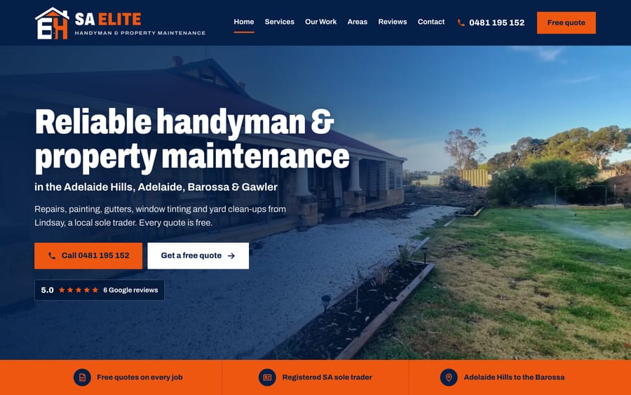SA Elite Handyman — The live site