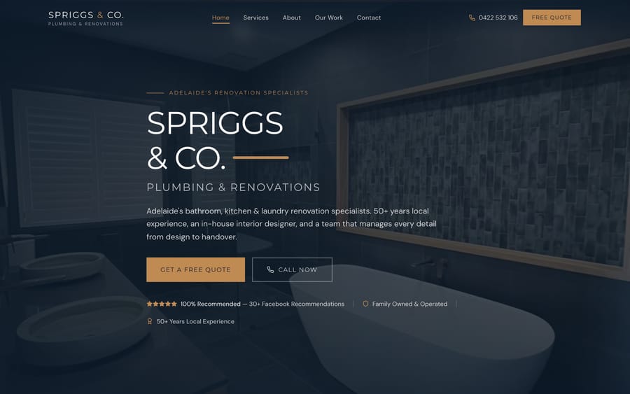 Spriggs & Co — The live site